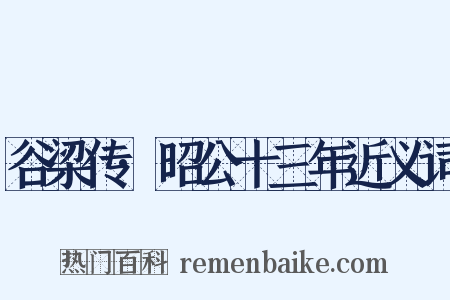 谷梁传·昭公十三年近义词是什么意思的图片